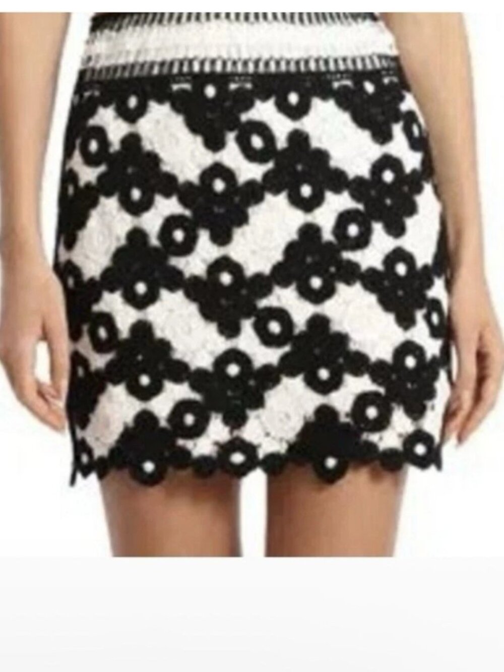 Avec Les Filles Crochet Mini Skirt